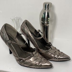 Metallic Silver High Heels High Style